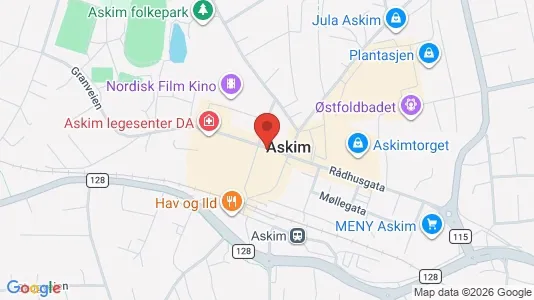 Apartments for rent i Askim - kort over placeringen