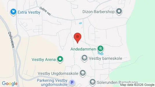 Rooms for rent i Vestby - kort over placeringen