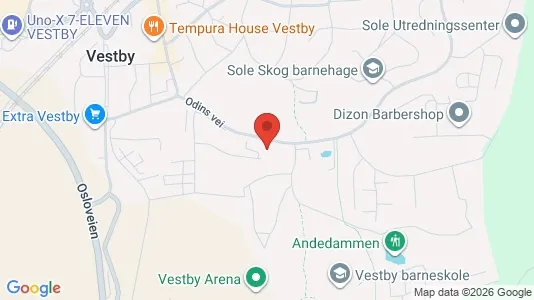 Apartments for rent i Vestby - kort over placeringen