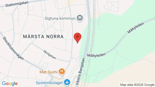 Rooms for rent i Sigtuna - kort over placeringen