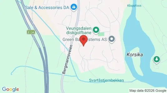Rooms for rent i Kongsberg - kort over placeringen