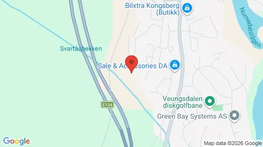 Apartments for rent i Kongsberg - kort over placeringen
