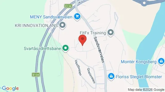 Rooms for rent i Kongsberg - kort over placeringen