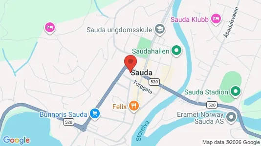 Rooms for rent i Sauda - kort over placeringen
