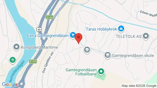 Apartments for rent i Kongsberg - kort over placeringen