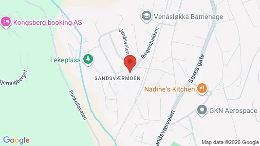 Rooms for rent i Kongsberg - kort over placeringen