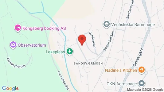 Rooms for rent i Kongsberg - kort over placeringen