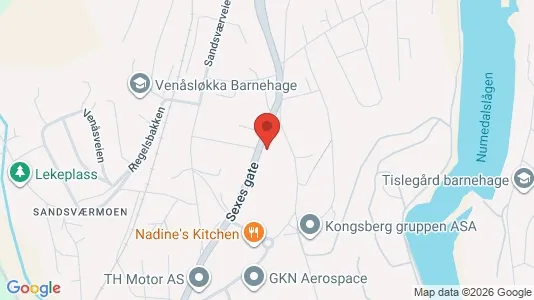Rooms for rent i Kongsberg - kort over placeringen