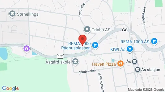 Rooms for rent i Ås - kort over placeringen