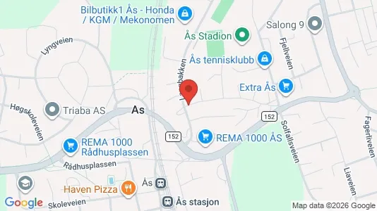 Apartments for rent i Ås - kort over placeringen