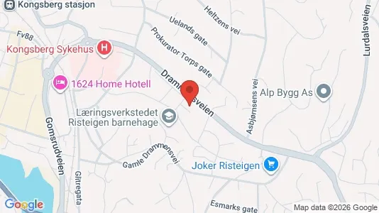 Apartments for rent i Kongsberg - kort over placeringen
