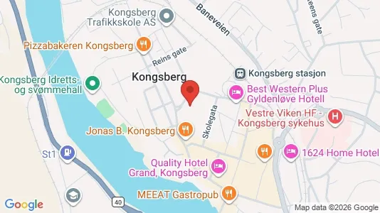 Apartments for rent i Kongsberg - kort over placeringen