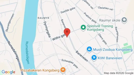 Apartments for rent i Kongsberg - kort over placeringen