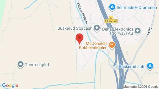 Rooms for rent i Drammen - kort over placeringen