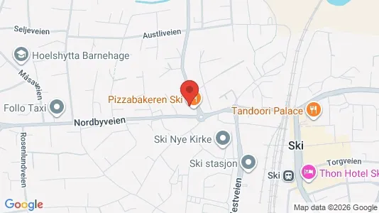 Apartments for rent i Ski - kort over placeringen