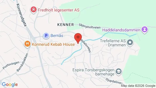 Rooms for rent i Drammen - kort over placeringen