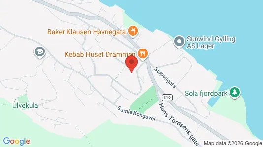 Rooms for rent i Drammen - kort over placeringen