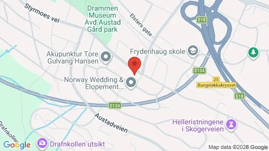 Rooms for rent i Drammen - kort over placeringen