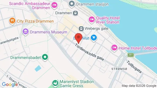 Apartments for rent i Drammen - kort over placeringen