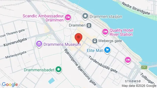 Apartments for rent i Drammen - kort over placeringen