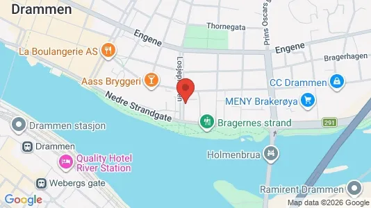 Apartments for rent i Drammen - kort over placeringen