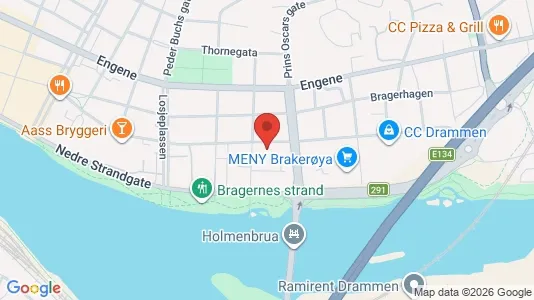 Apartments for rent i Drammen - kort over placeringen