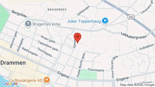 Apartments for rent i Drammen - kort over placeringen