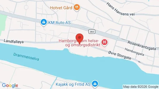 Apartments for rent i Drammen - kort over placeringen