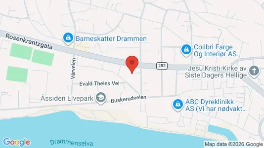 Apartments for rent i Drammen - kort over placeringen