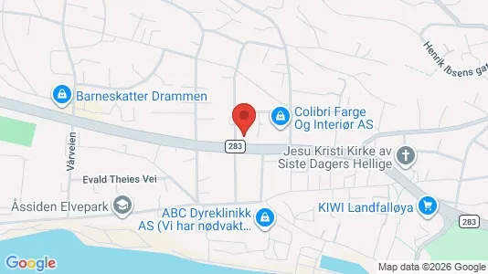 Rooms for rent i Drammen - kort over placeringen