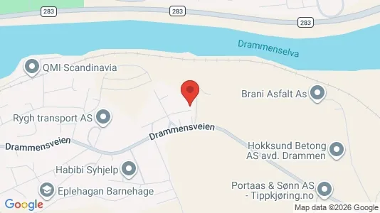 Rooms for rent i Nedre Eiker - kort over placeringen