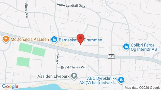 Rooms for rent i Drammen - kort over placeringen
