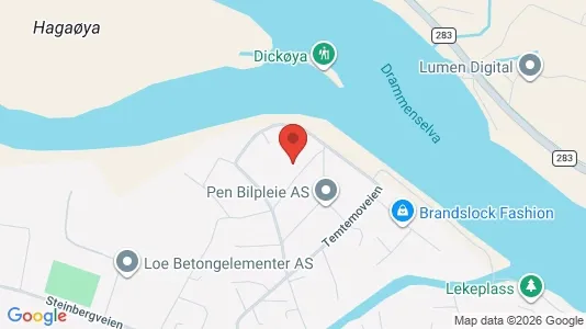Rooms for rent i Nedre Eiker - kort over placeringen