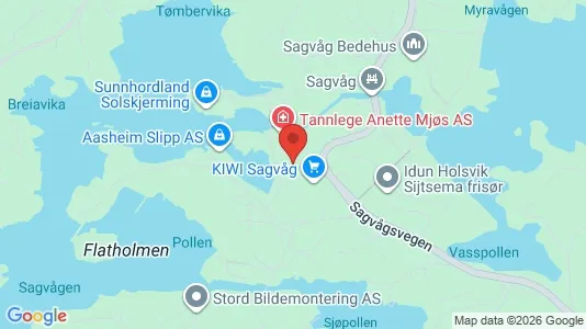Apartments for rent i Stord - kort over placeringen