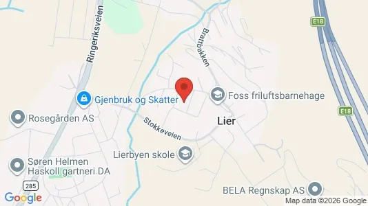 Apartments for rent i Lier - kort over placeringen