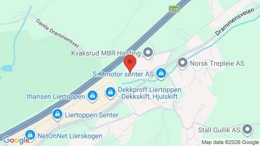 Rooms for rent i Lier - kort over placeringen
