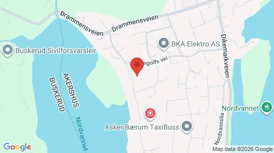 Rooms for rent i Asker - kort over placeringen