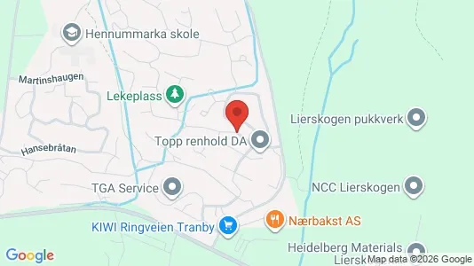 Rooms for rent i Lier - kort over placeringen
