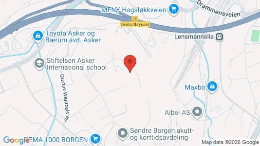 Apartments for rent i Asker - kort over placeringen