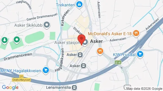 Apartments for rent i Asker - kort over placeringen