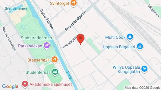 Apartments for rent i Uppsala - kort over placeringen