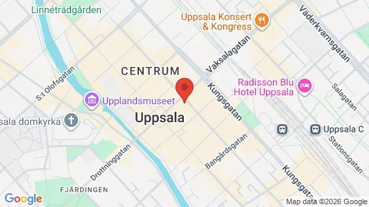 Apartments for rent i Uppsala - kort over placeringen