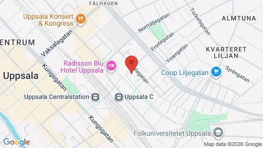 Apartments for rent i Uppsala - kort over placeringen