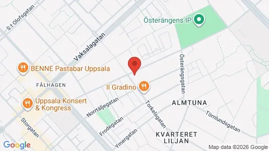 Apartments for rent i Uppsala - kort over placeringen