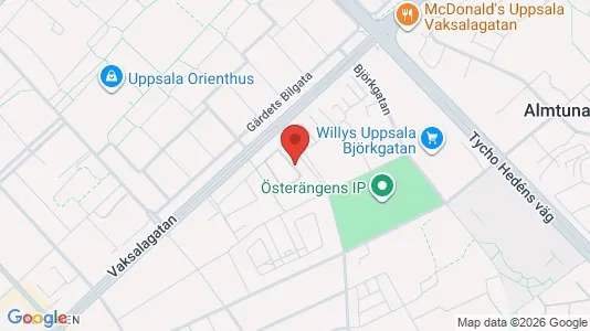 Apartments for rent i Uppsala - kort over placeringen