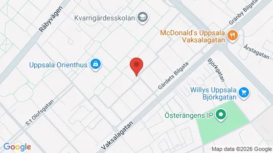 Apartments for rent i Uppsala - kort over placeringen