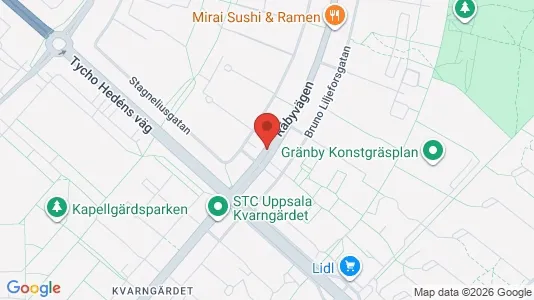 Apartments for rent i Uppsala - kort over placeringen
