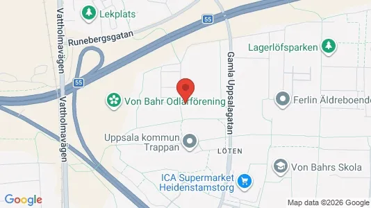 Apartments for rent i Uppsala - kort over placeringen