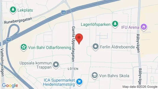 Apartments for rent i Uppsala - kort over placeringen