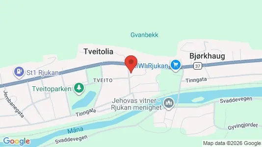 Rooms for rent i Tinn - kort over placeringen